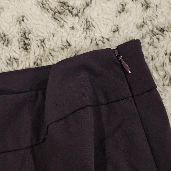 Peace Of Cloth SZ 8 Eggplant Flat Front Wide Leg Side Zip Cropped Urban Pants - Picture 9 of 13